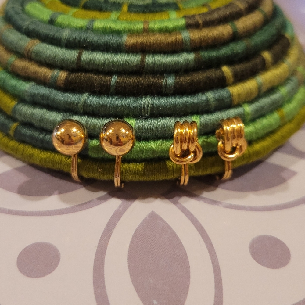 Monet | Gold clip on earrings